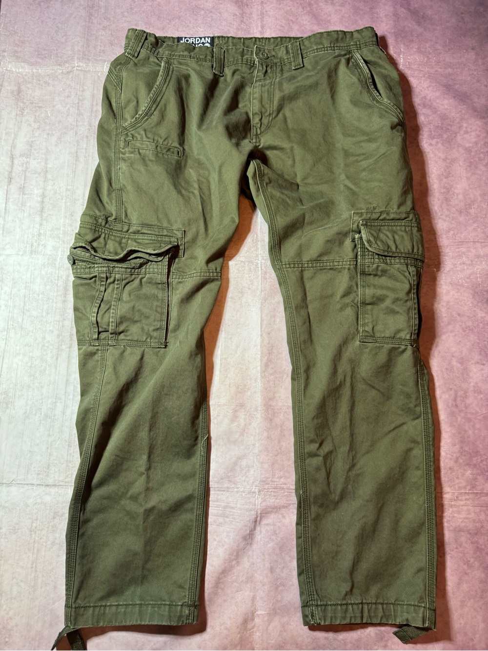 Jordan Craig Cargo Pants Men’s Size 38/32 Olive Green Heavyweight Military